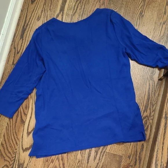 Rafaella Blue Tunic with Silver Accents - Picture 4 of 4